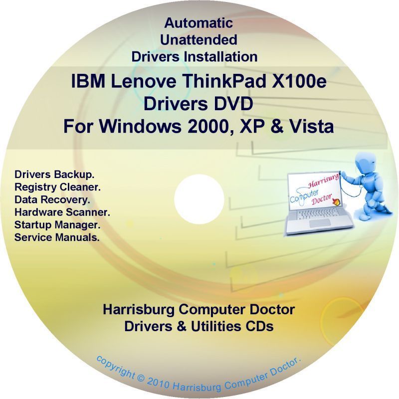 IBM Lenovo ThinkPad X100e Drivers Recovery Disc CD DVD
