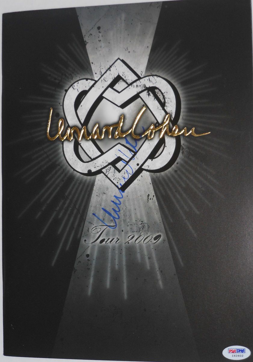 Leonard Cohen Signed Autographed 2009 Concert Tour Program PSA DNA