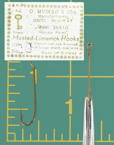Mustad Bronzed Fly Fishing Hooks Limerick 36810 Size 12 Qty 200