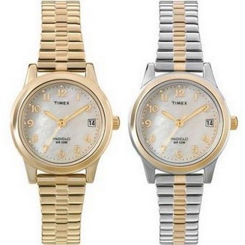Timex Womens Watch Silver Tone Gold Tone Two Tone Expansion Band