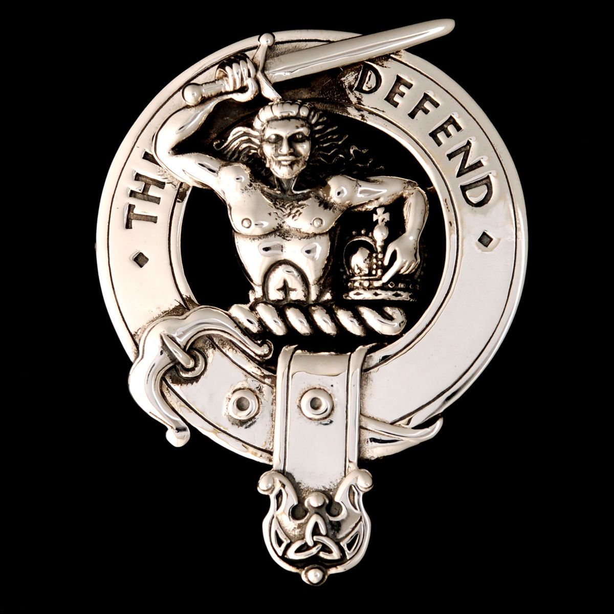  Clansmans Crest Badge Clan MacFarlane 925 Sterling Silver Loch Sloy