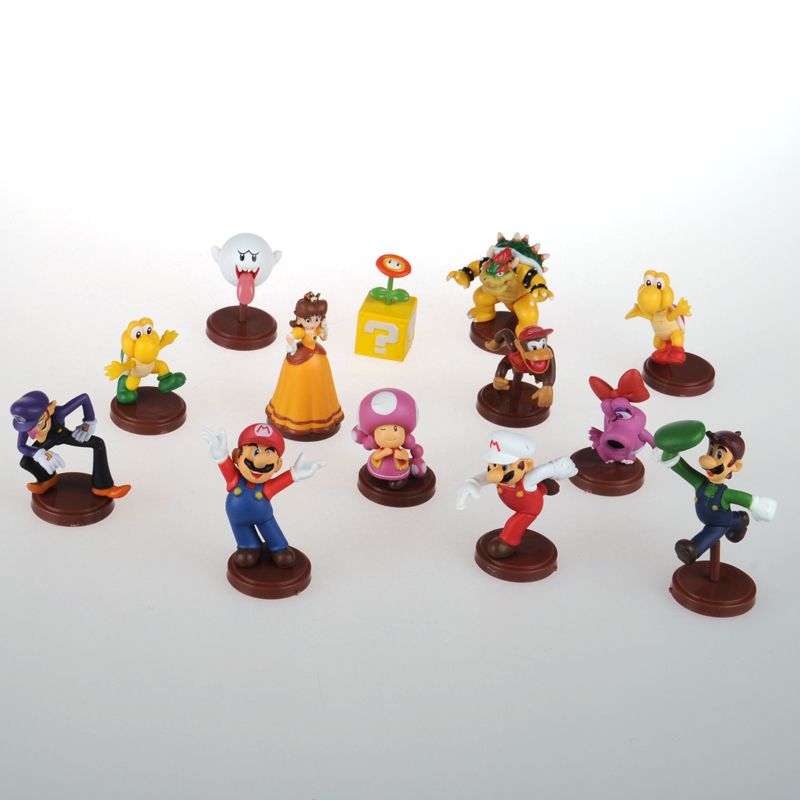 Super Mario Yoshi Luigi Goomba Brother 13 Figures Set Toy Nintendo A