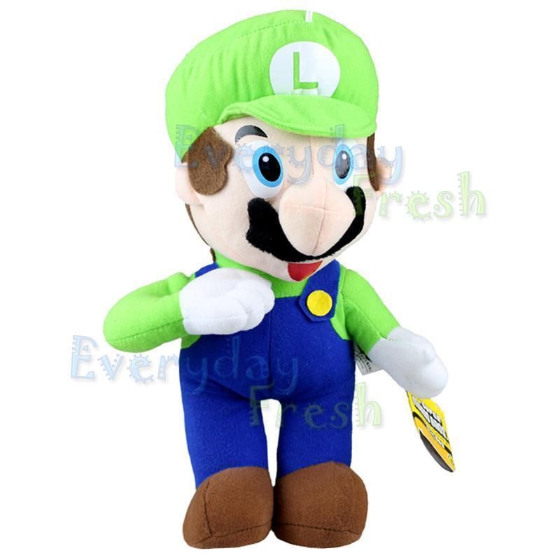 Super Mario Bros Luigi Red Stand 12 Plush Figure Doll Toy