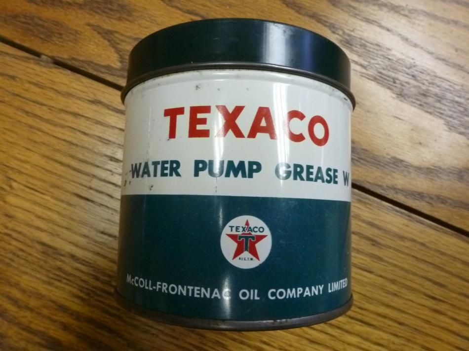Vintage Texaco Pump Grease w Can McColl Frontenac Oil Co