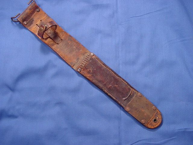 US WWII L C M6 Leather Sheath for the M3 Trench Knife bayonet dagger