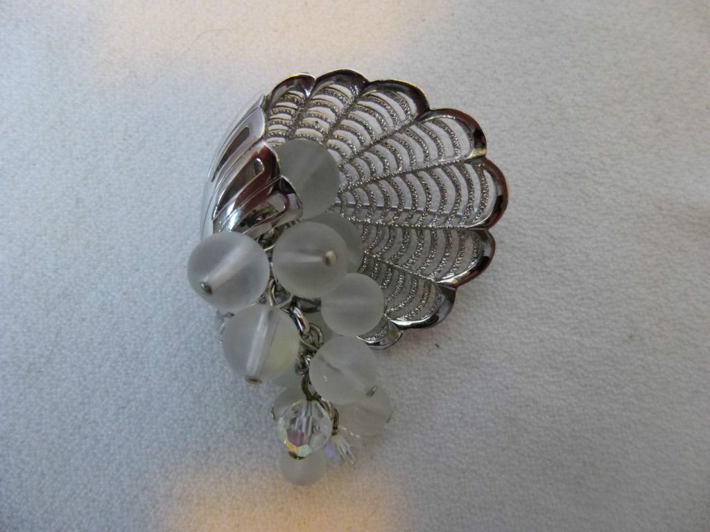 PARK LANE,Silver Metal,Frosted Crystal Bead Pin