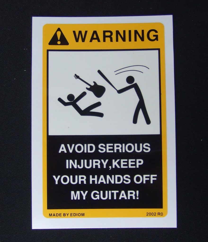 Guitar Funny Stickers for your Electric or Acoustic Bass Guitar Amp