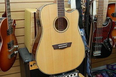 WASHBURN WD25SCE SOLID ACOUSTIC ELECTRIC GUITAR W TUNER