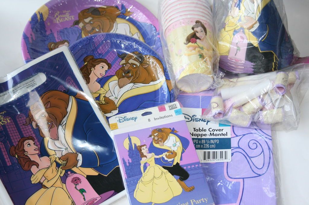 Disney PRINCESS BEAUTY & THE BEAST Birthday Party Supplies ~ Hard to