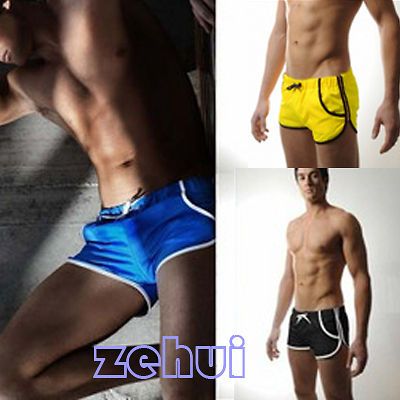 Swimming Trunks Shorts Slim Wear Front Tie with Pocket Pants Swimsuit