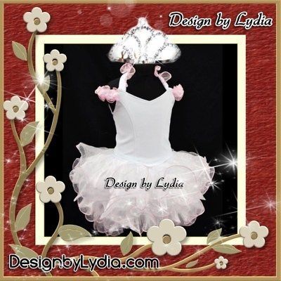 399Z CROWN   White State Little Miss America National Pageant Dress 12