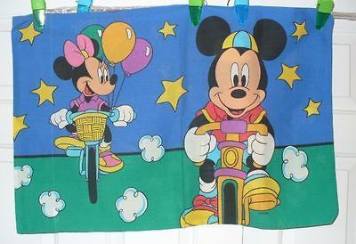 Disney Mickey Minnie Mouse Bike Riding Standard Size Pillowcase
