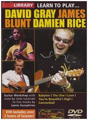 Learn To Play David Gray, James Blunt, Damien Rice  DVD  NEW