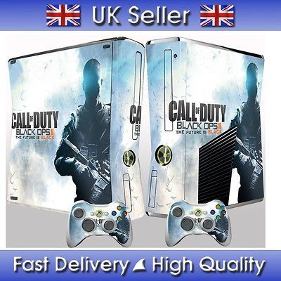 Xbox 360 Slim BLACK OPS 2 #2 CALL OF DUTY skin, sticker and 2
