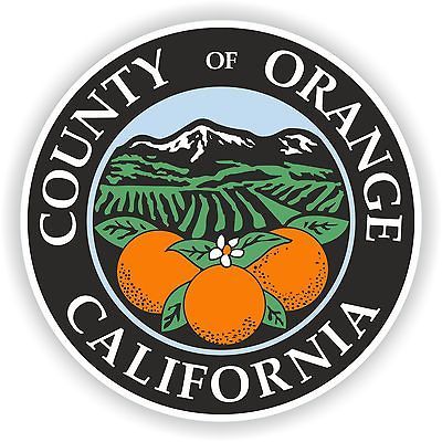1x STICKER Orange county seal California bumper decal