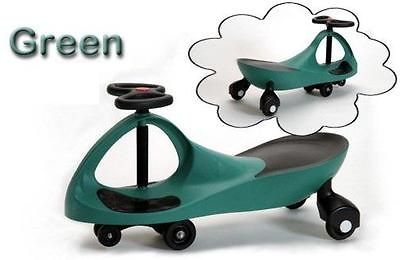 NEW FUN KIDS PUSH WIGGLE CAR TOY PLASMA SCOOTER WHEELER   GREEN