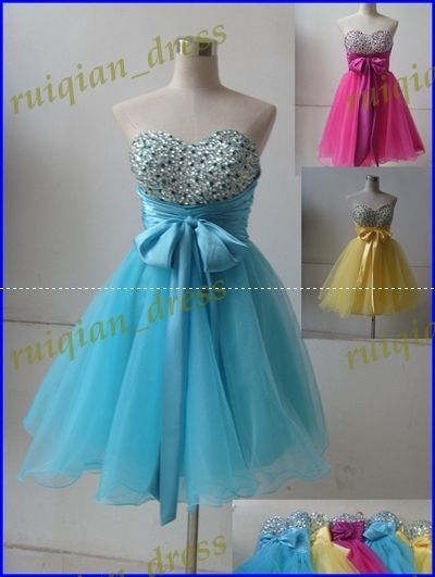 Short Beaded Sweetheart Cocktail/Prom/Homecoming Dresses pink,bule