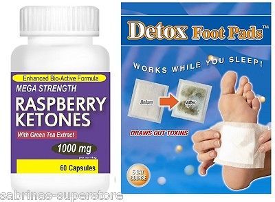 Raspberry Ketones Pills Detox Colon Cleanse Weight Loss Foot Patch