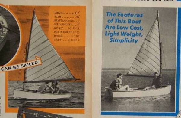 10 Sailboat Dinghy Rowboat 1940 How To build PLANS flat bottom