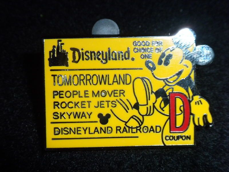 DISNEY PIN Mickey D Ticket/Tomorro wland