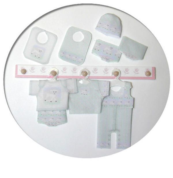 Dollhouse Miniature Newborn Baby clothing kit Little Lambs B