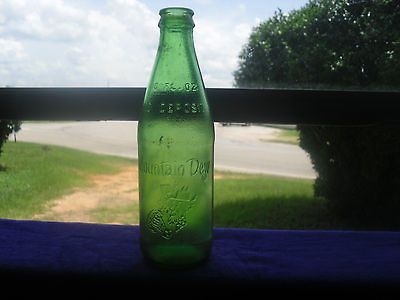 Rare 1966 Mountain Dew 10oz Bottle tickle Hillbilly Embossed No