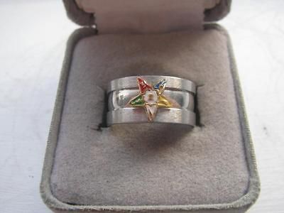NEW Ladies Stainless Steel Eastern Star Crest Ring