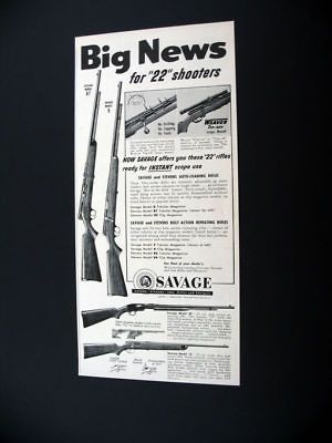 Savage Model 87 & 5 .22 22 Rifles rifle 1954 print Ad