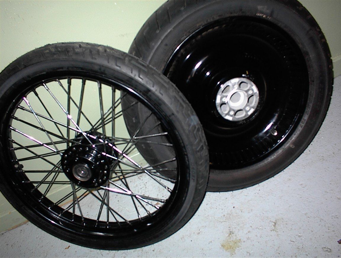 2008 2013 Dyna Super Glide Street Bob Low Rider Custom Black Wheels W