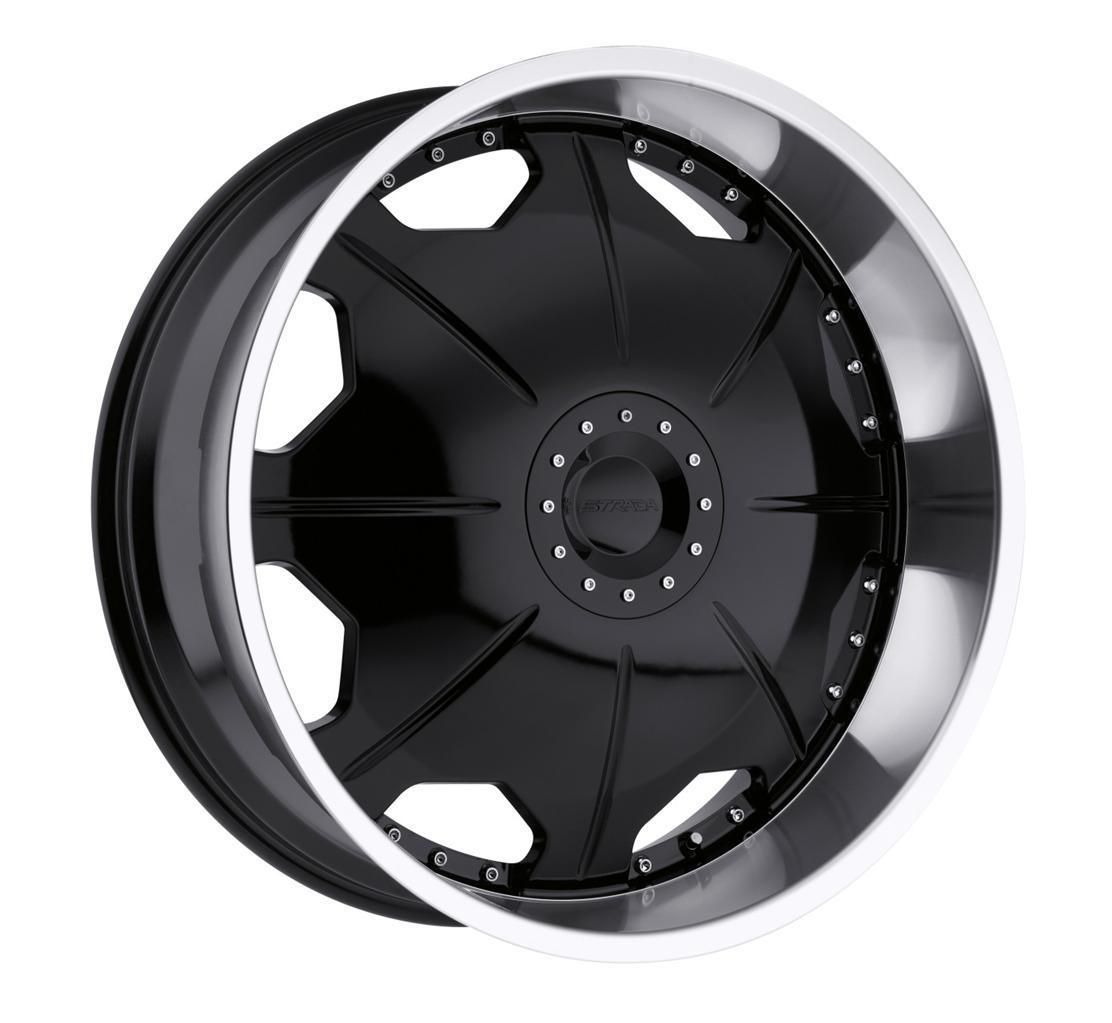 26 inch Strada Mirror Black Wheels Rims 6x135 F150 Expedition