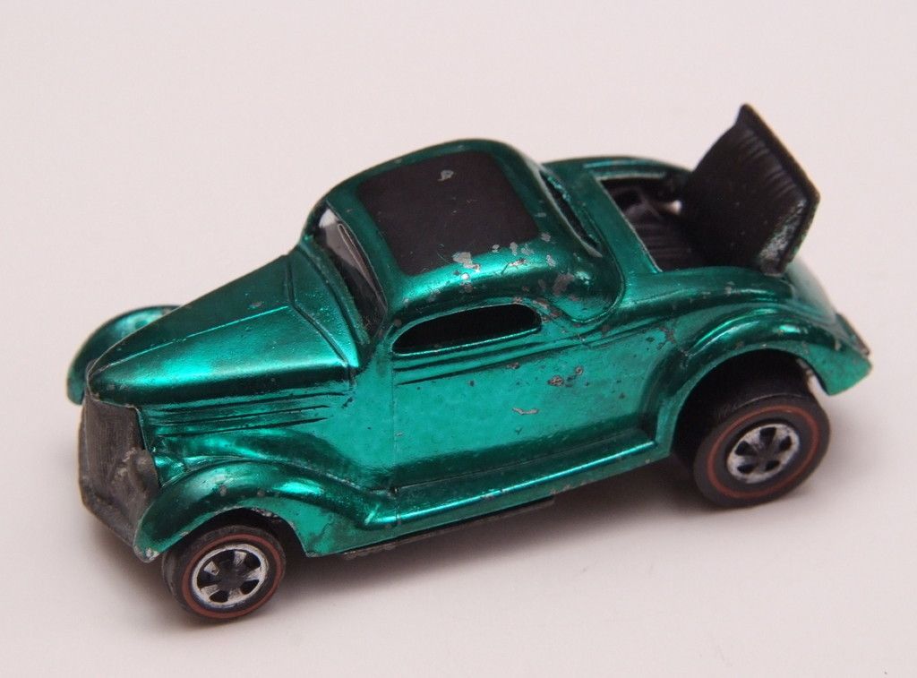 Vintage Mattel Hot Wheels Redline Classic 36 Ford Coupe Metallic Green