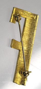Vintage Mamselle Gold Toned Letter F Brooch Pin